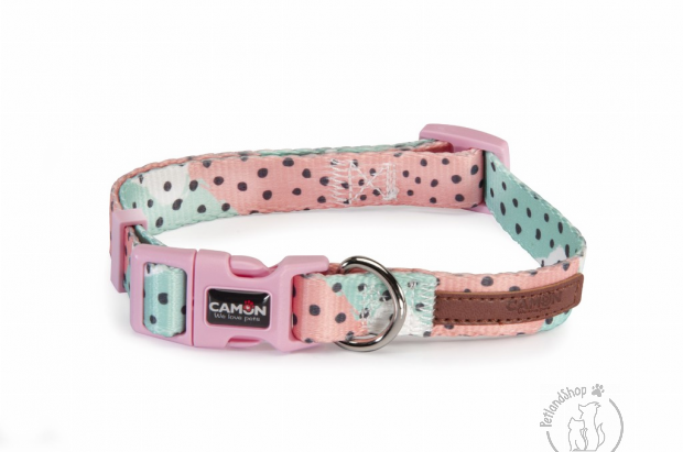 kutya, cica, mintás, nyakörv, rózsaszín, zöld, türkíz, pöttyös