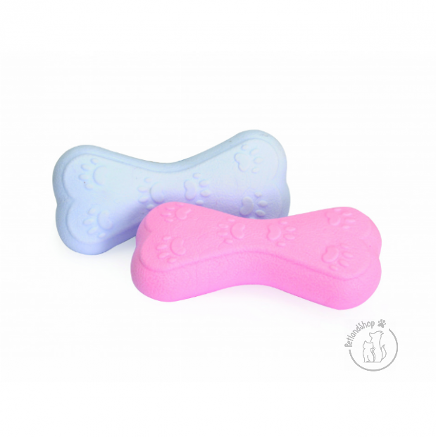 kutya, medencés, csont, játék, kék, rózsaszín